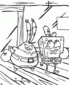 Desenho livre do SpongeBob para imprimir e colorir