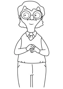 Desenhos para colorir para crianças de bobs burgers