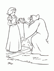 Desenhos Para Colorir Para Crianças Gratuitos De Branca De Neve