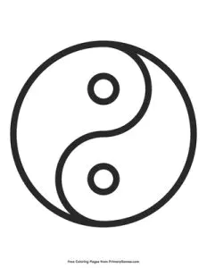 Coloração simples dos símbolos yin e yang