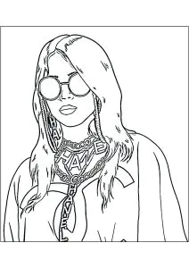 Livro Para Colorir Da Billie Eilish