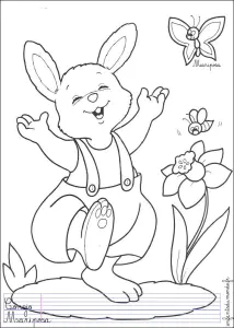 Desenho Coelho Gratuito Para Imprimir E Colorir