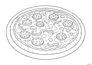 Páginas Para Colorir Simples E Gratuitas Para Crianças Sobre O Tema Comida