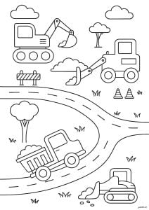 Desenhos grátis para colorir de Construction et travaux de chantiers para baixar Desenhos para colorir de construction et travaux de chantiers para imprimir