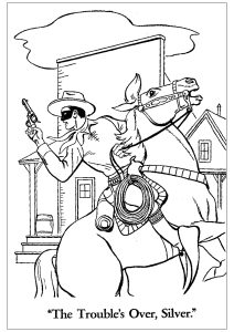 Desenho Vintage De Um Cowboy No Seu Cavalo