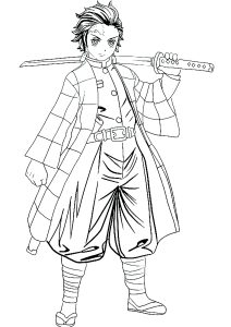 Tanjiro Kamado Com A Sua Espada