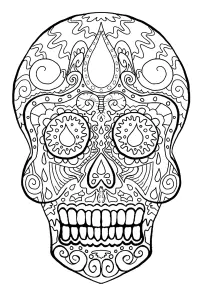 Días de los muertos (dia dos mortos) páginas a colorir para imprimir gratuitamente