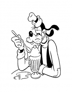 Desenho Goofy grátis para descarregar e colorir