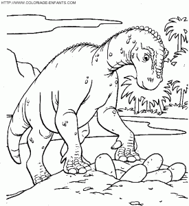 Coloriage nid de Dinos