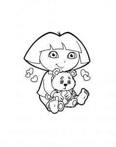 Um Momento De Descanso E Ternura Com O Seu Peluche Para A Dora