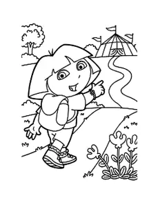 Páginas De Coloração Gratuita De Dora The Explorer