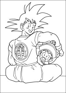 Goku e o seu filho Gohan