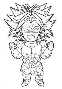 Broly Super Saiyan Lendário   Estilo Kawaii