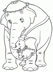 Desenho Dumbo grátis para descarregar e colorir