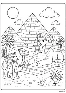 Pirâmides, esfinge e dromedário