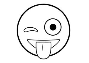 Smiley a pôr a língua de fora