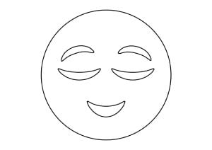 Sorridente, calma emojo