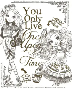 Muito Bonito Desenho De Ever After High Para Imprimir E Colorir