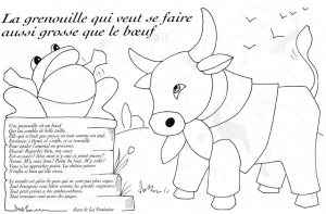 Fable de la Fontaine páginas para colorir para crianças