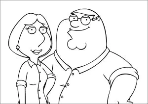 Desenhos para colorir para crianças gratuitos de family guy
