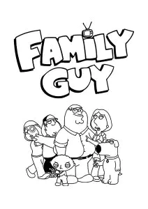 Desenhos para colorir para crianças gratuitos de family guy
