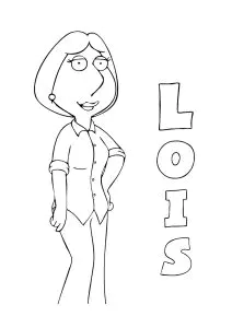 Desenhos para colorir gratuitos de family guy para imprimir