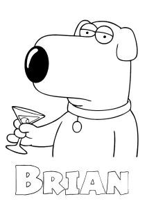 Desenhos para colorir gratuitos de family guy para imprimir