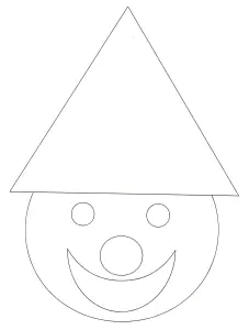 Uma bela cabeça feita de Formas para colorir em