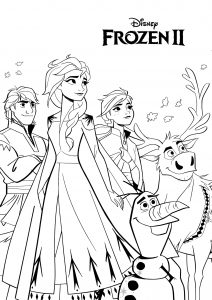 Olaf, Anna, Elsa, Sven e Kristoff
