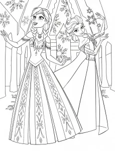 Desenhos Para Colorir Gratuitos Para Crianças De Frozen: O Reino Do Gelo