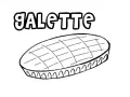 Desenho livre da Galette des Rois para imprimir e colorir