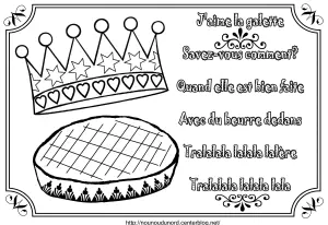 Galette des Rois páginas para colorir para crianças