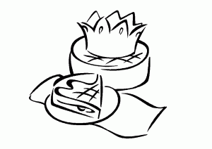 Imagem da Galette des Rois para descarregar e colorir