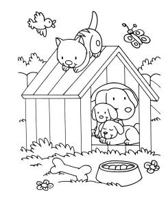 Coloração De Gatos Para Crianças