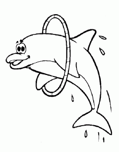 Desenhos de golfinhos para colorir para crianças
