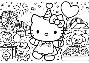 Desenhos incríveis para colorir para crianças de Hello Kitty Desenhos para colorir gratuitos de hello kitty para baixar