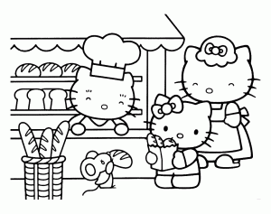 Hello Kitty páginas para colorir para crianças