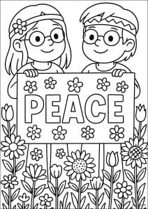 Desenhos para colorir de hippie para imprimir