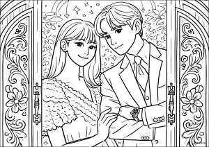 Casal romântico inspirado no k drama king the land da netflix