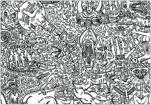 Keith Haring imagem para imprimir e colorir