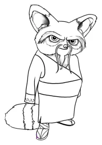 Desenho Panda Kung Fu Livre Para Imprimir E Colorir