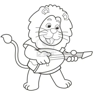 Desenhos Simples Para Colorir Gratuitos De Leão Para Baixar
