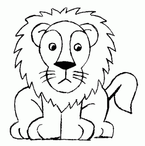 Desenhos para colorir para crianças de leão