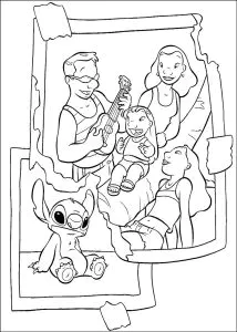 Lilo E Stitch   Páginas Para Colorir Para Crianças
