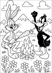 Desenhos para colorir gratuitos de looney tunes para crianças