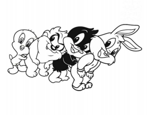 Looney Tunes para colorir páginas para crianças