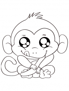 Páginas coloridas de macacos gratuitas