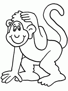 Páginas de coloração de macacos gratuitas para descarregar