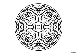 Sinfonia calmante em um mandala floral