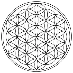 Mandala fácil com círculos e rosetas